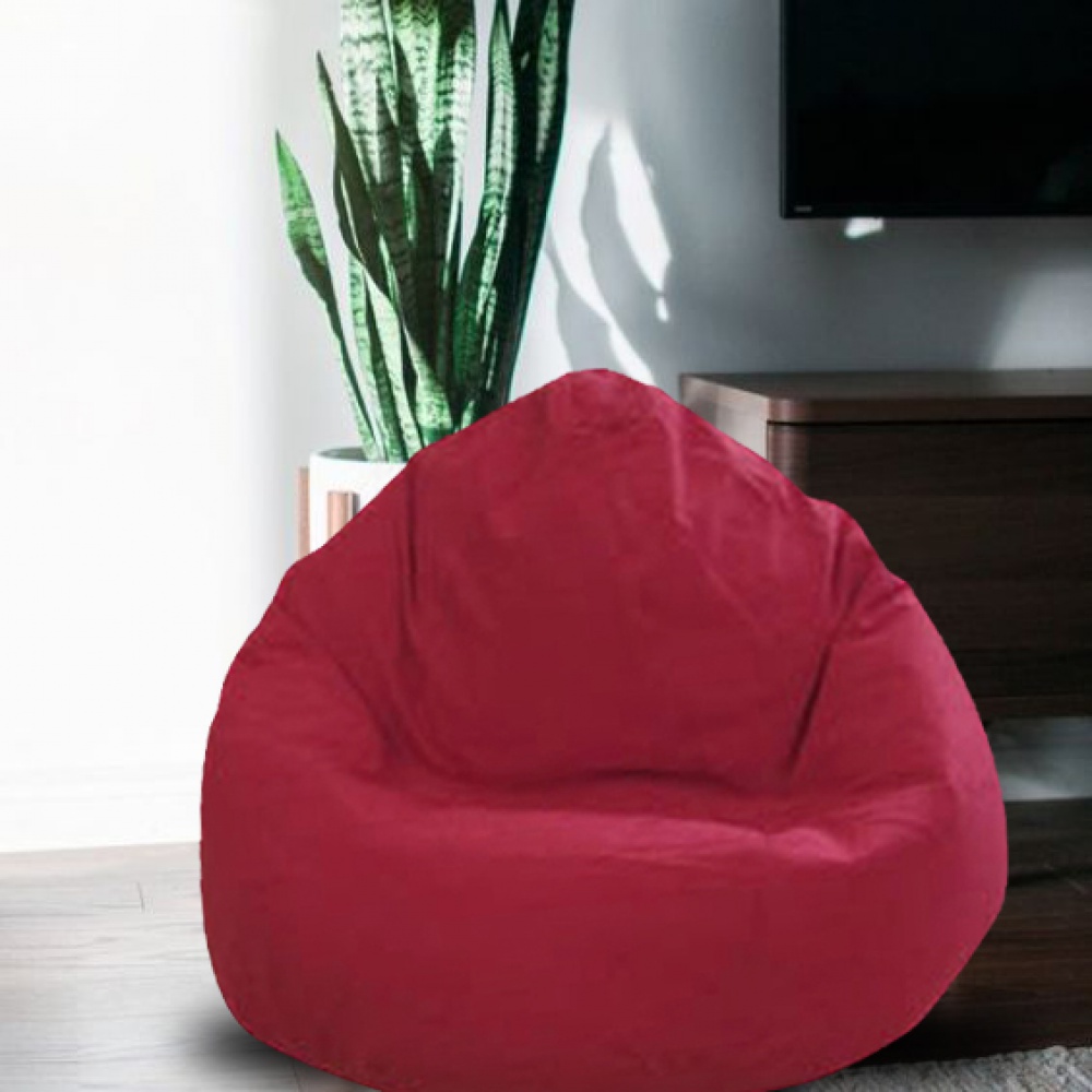 Pouf A Pera In Ecopelle: L 75x120 Cm, Nero, Con Imbottitura E Doppia Cerniera